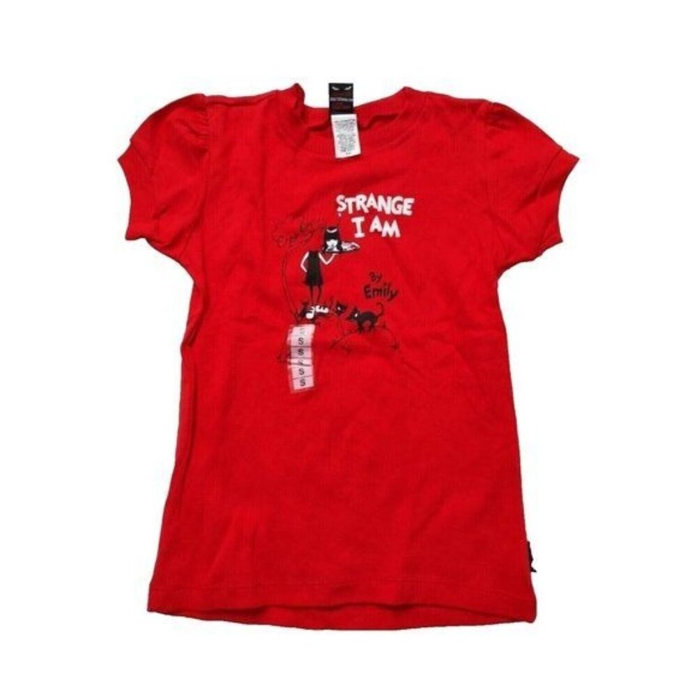 Vintage Emily the Strange Tshirt, Womens, Strange I Am, Red, Small
